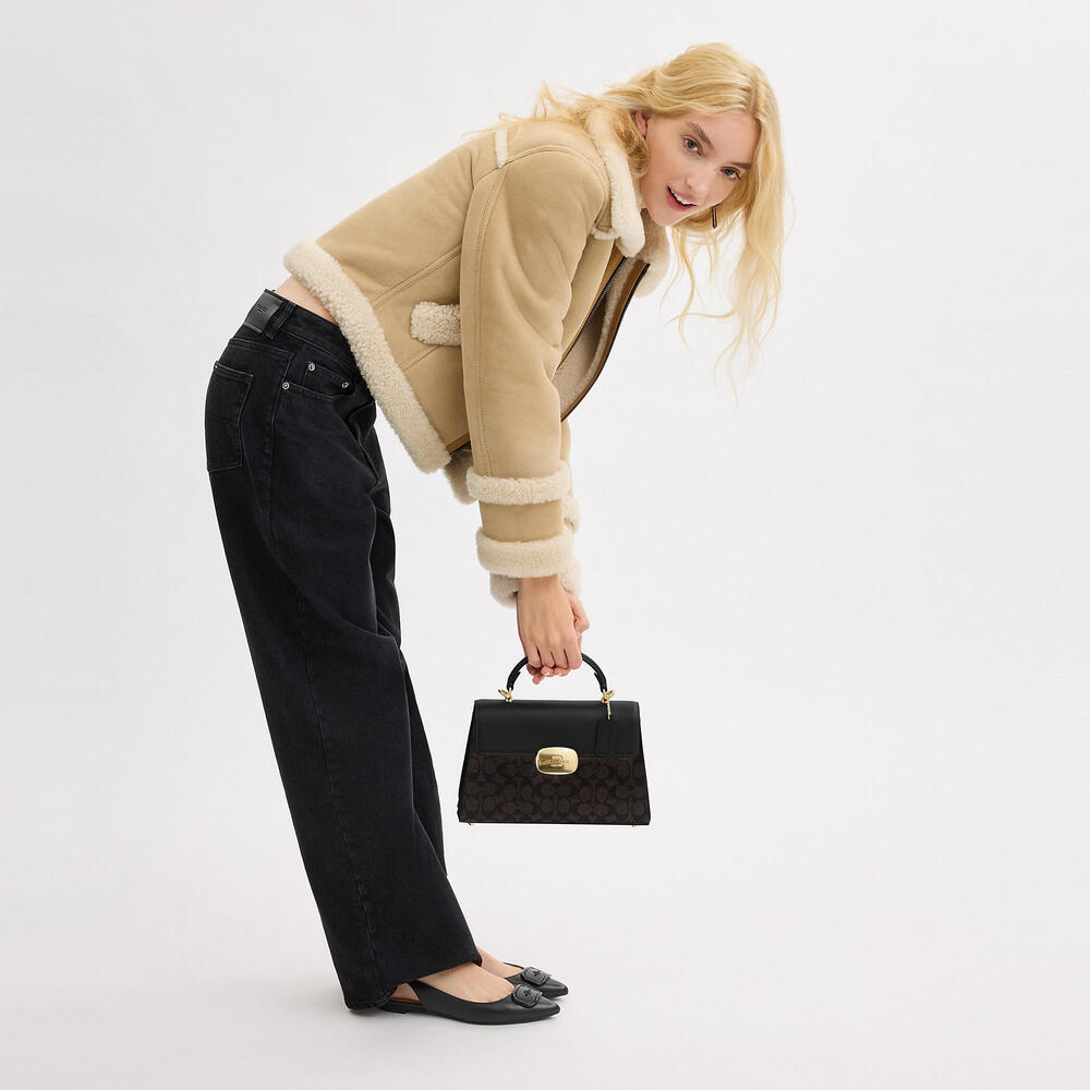Eliza Top Handle Bag In Signature Canvas